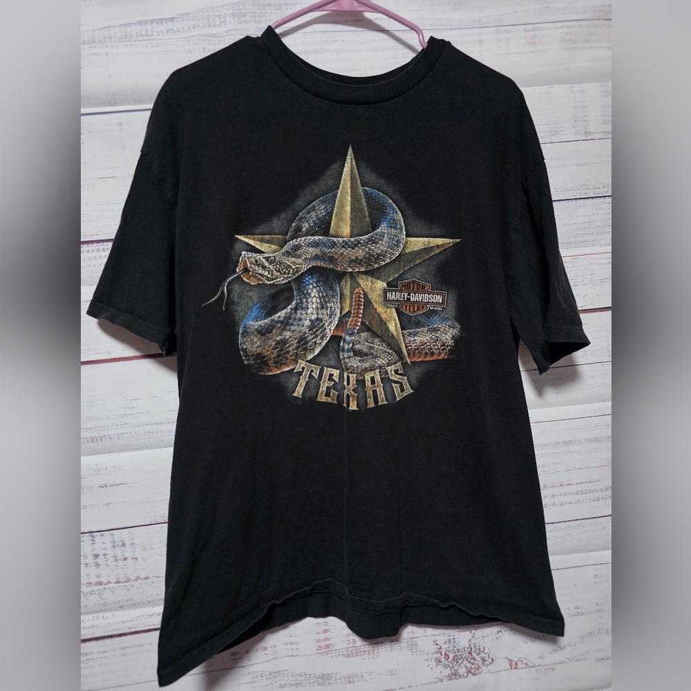 Harley-Davidson Black Snake Tee with Gold Star